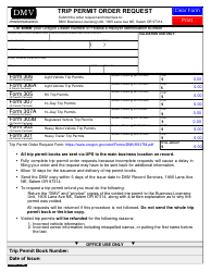 Document preview: Form 735-6937 Trip Permit Order Request - Oregon