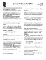 Form F-1065 Florida Partnership Information Return - Florida, Page 3