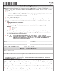 Form DR-1 TEAM Application for a Florida Farm Tax Exempt Agricultural Materials (Team) Card - Florida, Page 2