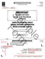 Document preview: Form DR-309633 Mass Transit System Provider Fuel Tax Return - Sample - Florida