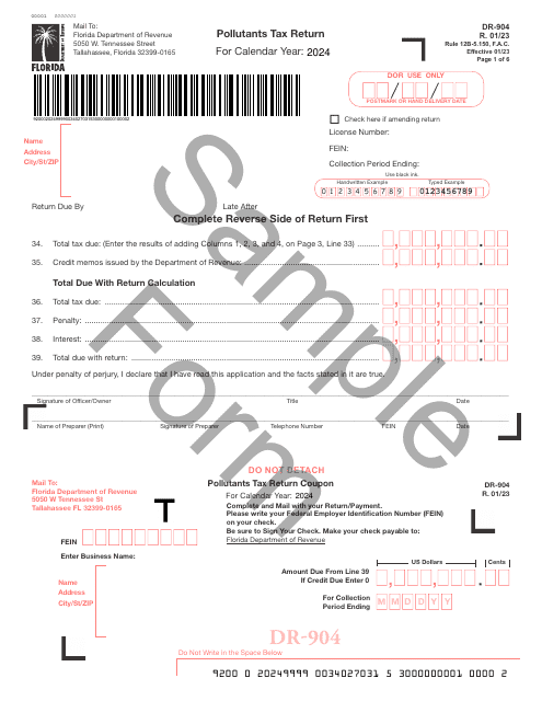 Form DR-904 2024 Printable Pdf
