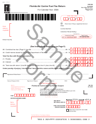 Document preview: Form DR-182 Florida Air Carrier Fuel Tax Return - Sample - Florida, 2024