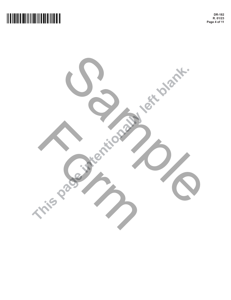 Form DR-182 Florida Air Carrier Fuel Tax Return - Sample - Florida, Page 4