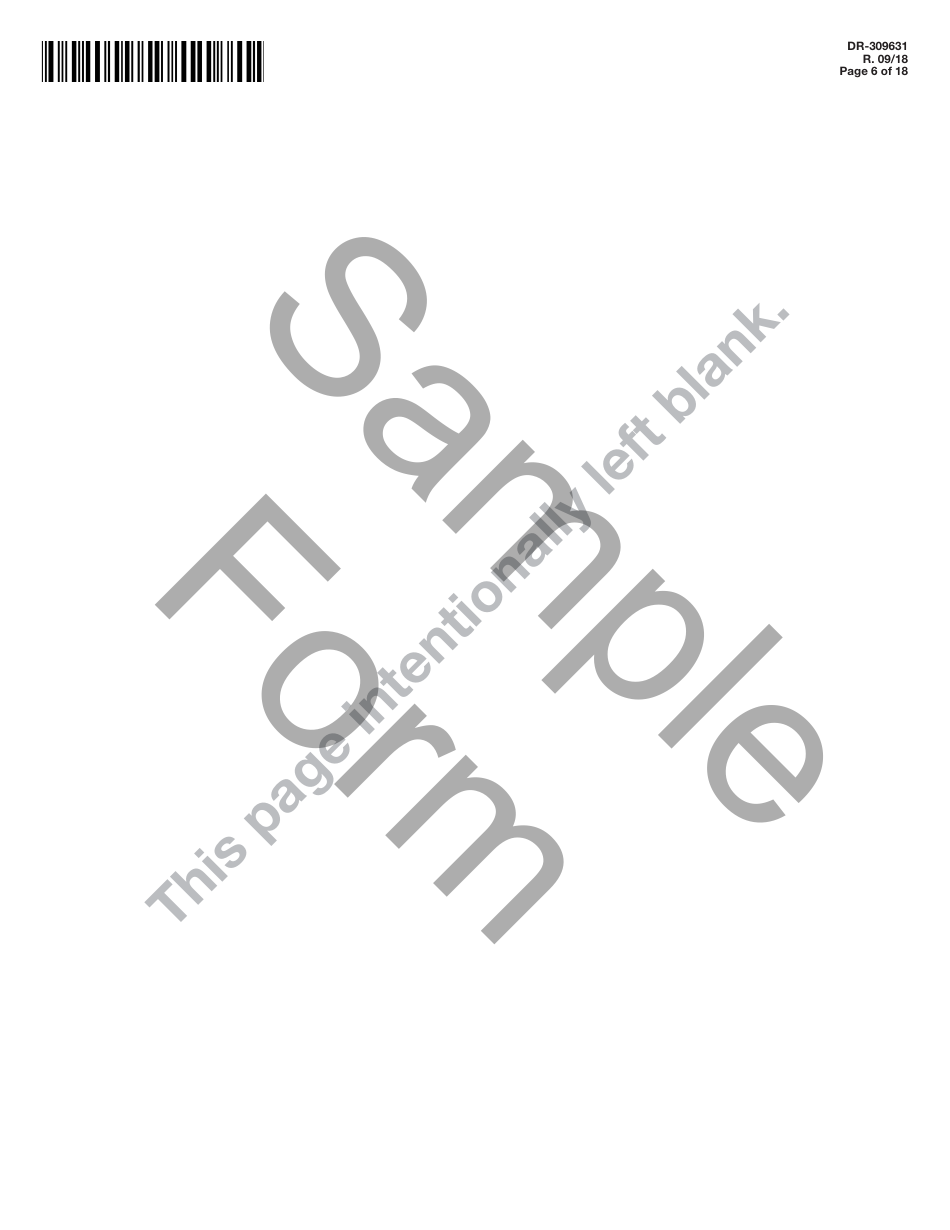 Form DR-309631 Terminal Supplier Fuel Tax Return - Sample - Florida, Page 6