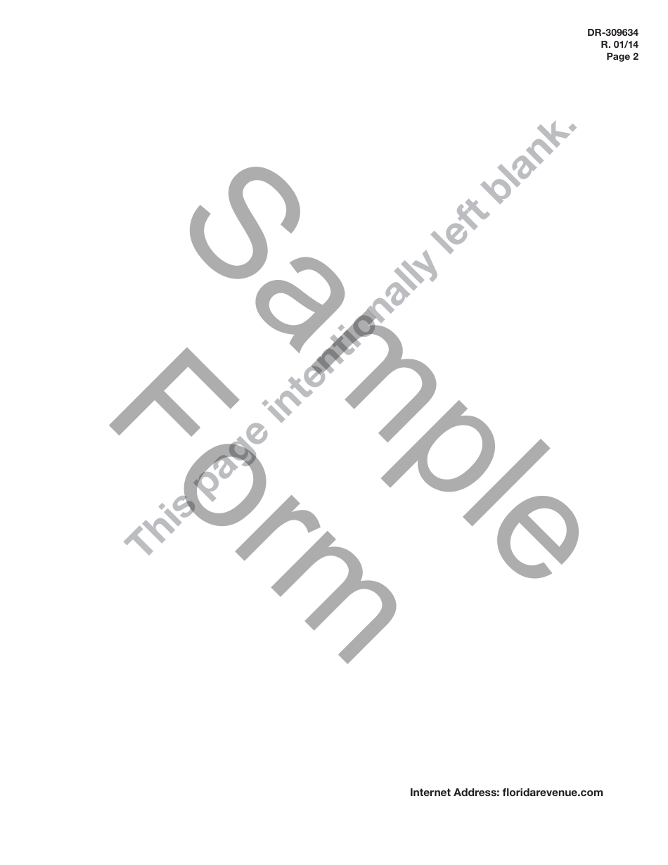 Form DR-309634 Local Government User of Diesel Fuel Tax Return - Sample - Florida, Page 2