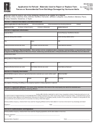 Document preview: Form DR-26S IDALIA Application for Refund - Materials Used to Repair or Replace Farm Fences or Nonresidential Farm Buildings Damaged by Hurricane Idalia - Florida
