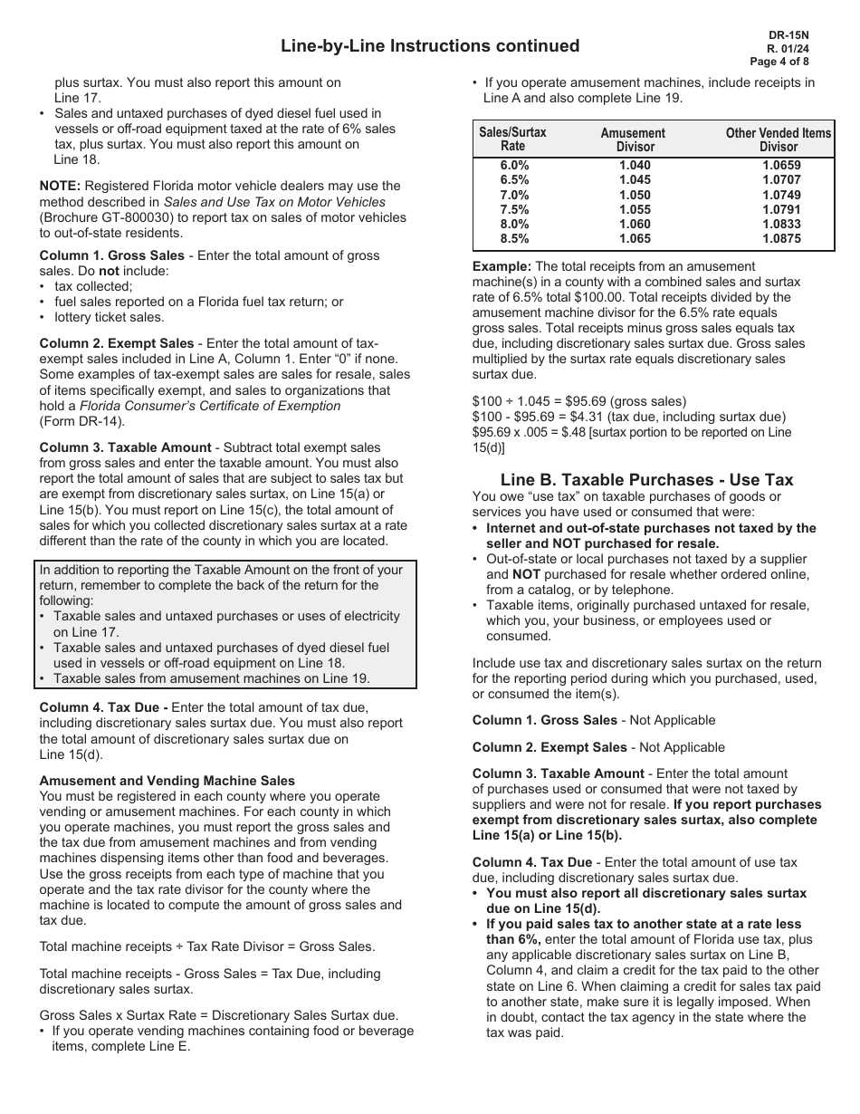 Download Instructions for Form DR15 Sales and Use Tax Return PDF 2020