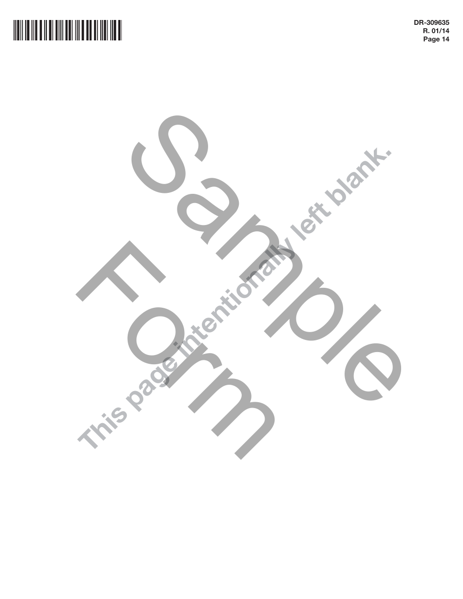 Form DR-309635 Blender Fuel Tax Return - Sample - Florida, Page 14