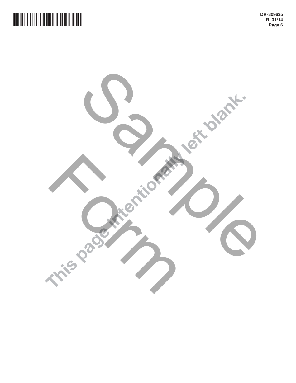 Form DR-309635 Blender Fuel Tax Return - Sample - Florida, Page 6