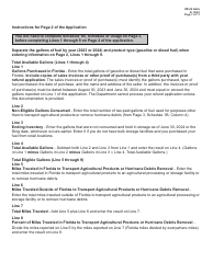 Form DR-26 IDALIA Application for Refund - Fuel Used for Agricultural Shipments or Hurricane Debris Removal - Florida, Page 7