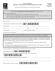 Form DR-446100 Application for Rescindment of Previous Allocation of Tax Credit - Live Local Program - Florida