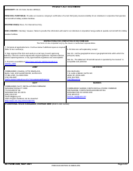 DD Form 2400 Civil Aircraft Certificate of Insurance, Page 2