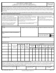 Document preview: DD Form 2401 Civil Aircraft Landing Permit