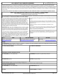 Document preview: DD Form 2402 Civil Aircraft Hold Harmless Agreement