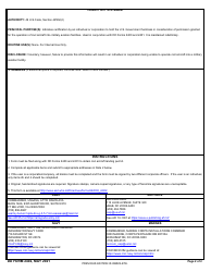 DD Form 2402 Civil Aircraft Hold Harmless Agreement, Page 2