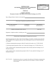 Form 8-K (SEC Form 873) Current Report Pursuant to Section 13 or 15(D) of the Securities Exchange Act of 1934