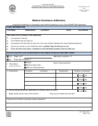 Document preview: Form 2110-EM Medical Assistance Addendum - Nevada