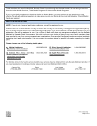 Form 2110-EM Medical Assistance Addendum - Nevada, Page 3