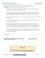 Form D-1 Request for Public Use Discharge Data Files - Oregon, Page 2