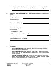 Form GDN C102 Petition for Guardianship, Conservatorship, or Protective Arrangement of an Adult - Washington, Page 2