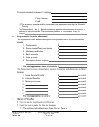 Form GDN C102 Petition for Guardianship, Conservatorship, or Protective Arrangement of an Adult - Washington, Page 6