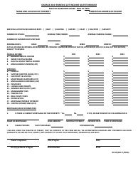 Document preview: Form RP-60 Garage and Parking Lot Income Questionnaire - Maryland, 2023
