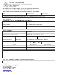 Document preview: Form SFN61979 Hemp Planting Report - North Dakota