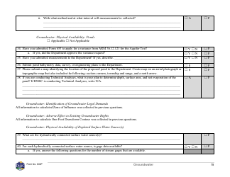 Form 600P Preapplication Meeting Form - Montana, Page 15