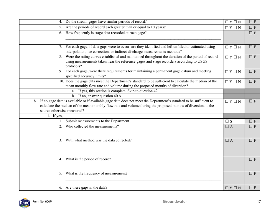 Form 600P Preapplication Meeting Form - Montana, Page 17