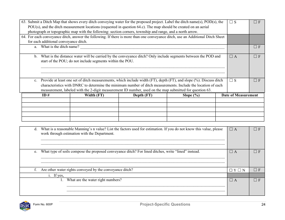 Form 600P Preapplication Meeting Form - Montana, Page 24