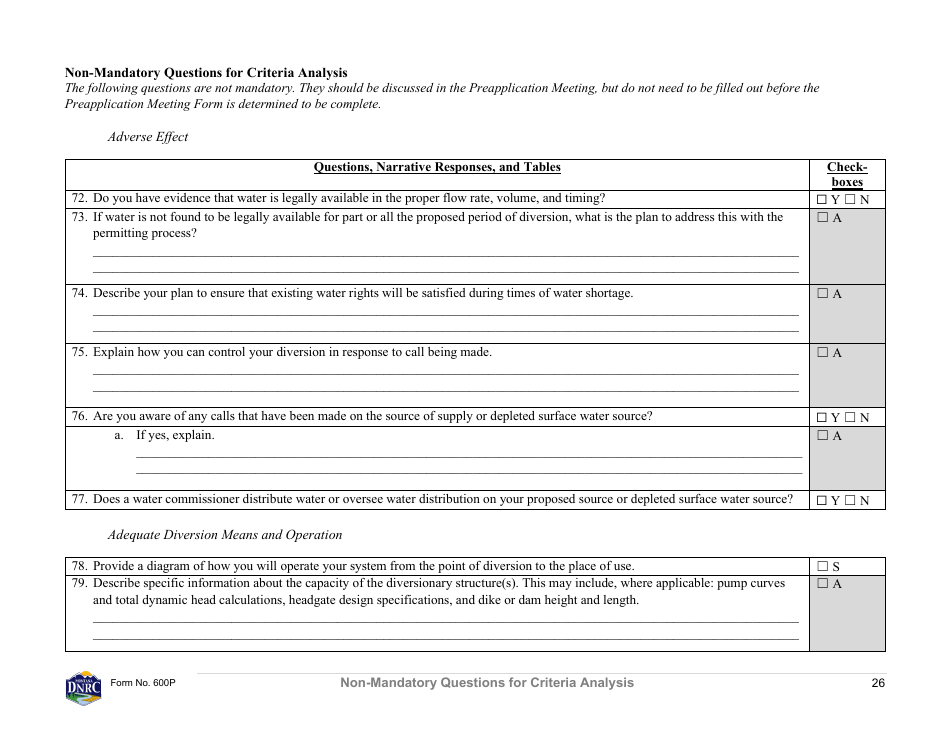 Form 600P Preapplication Meeting Form - Montana, Page 26
