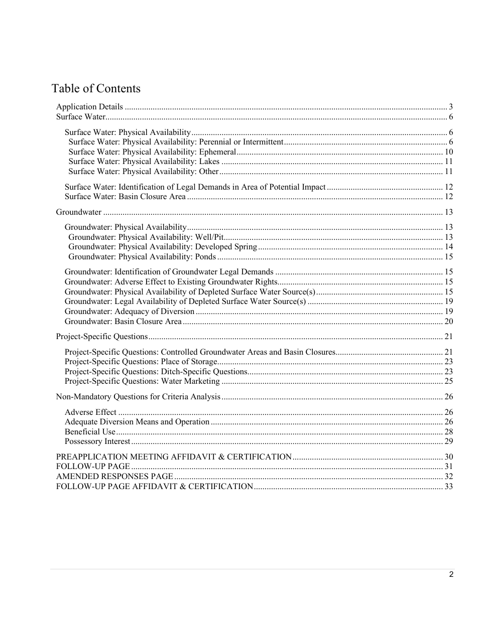 Form 600P Preapplication Meeting Form - Montana, Page 2