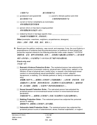 Form PO040 Protection Order - Washington (English/Chinese Simplified), Page 6
