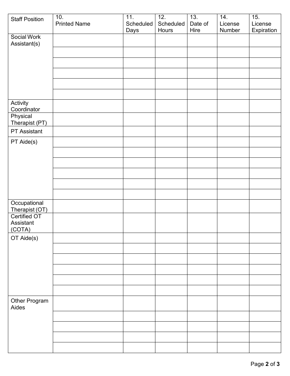 Form CDA ADH0006 Staffing / Services Arrangement - California, Page 2