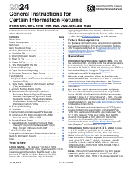 Instructions for IRS Form 1096, 1097, 1098, 1099, 3921, 3922, 5498, W-2G