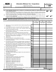 Document preview: IRS Form 4626 Alternative Minimum Tax - Corporations, 2023
