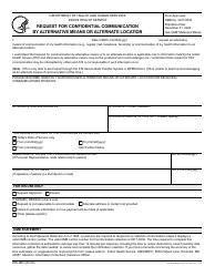 Document preview: Form IHS-963 Request for Confidential Communication by Alternative Means or Alternate Location