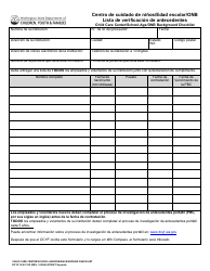 Document preview: DCYF Formulario 15-937 Centro De Cuidado De Ninos/Edad Escolar/Onb Lista De Verificacion De Antecedentes - Washington (Spanish)