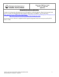 DCYF Form 15-980 School-Age Child Care Center License or Certification Application - Washington, Page 5