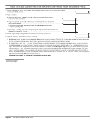 Formulario FTB3519 SP Pago Por La Extension Automatica Para Individuos - California (Spanish), Page 2