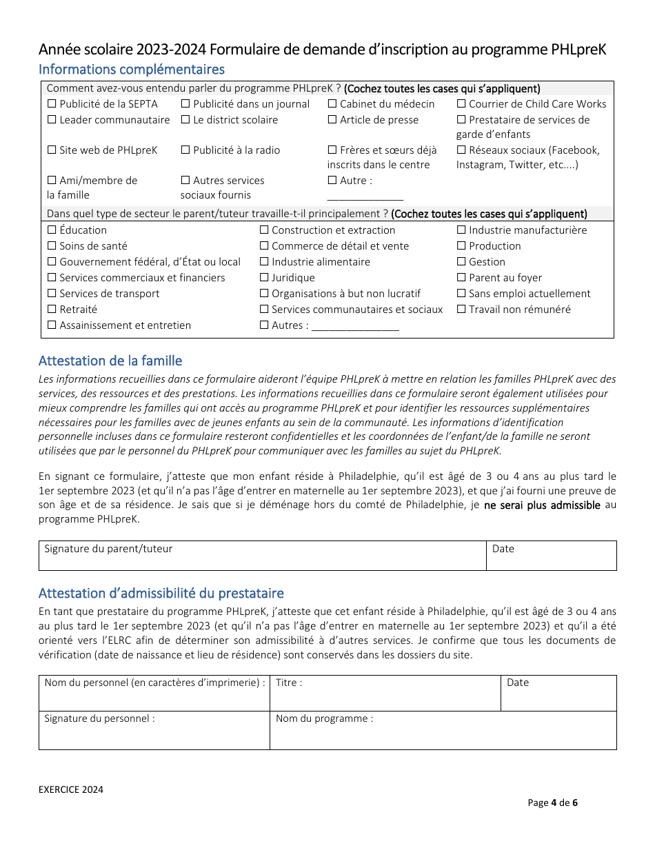 Phlprek Application - City of Philadelphia, Pennsylvania (French), Page 4