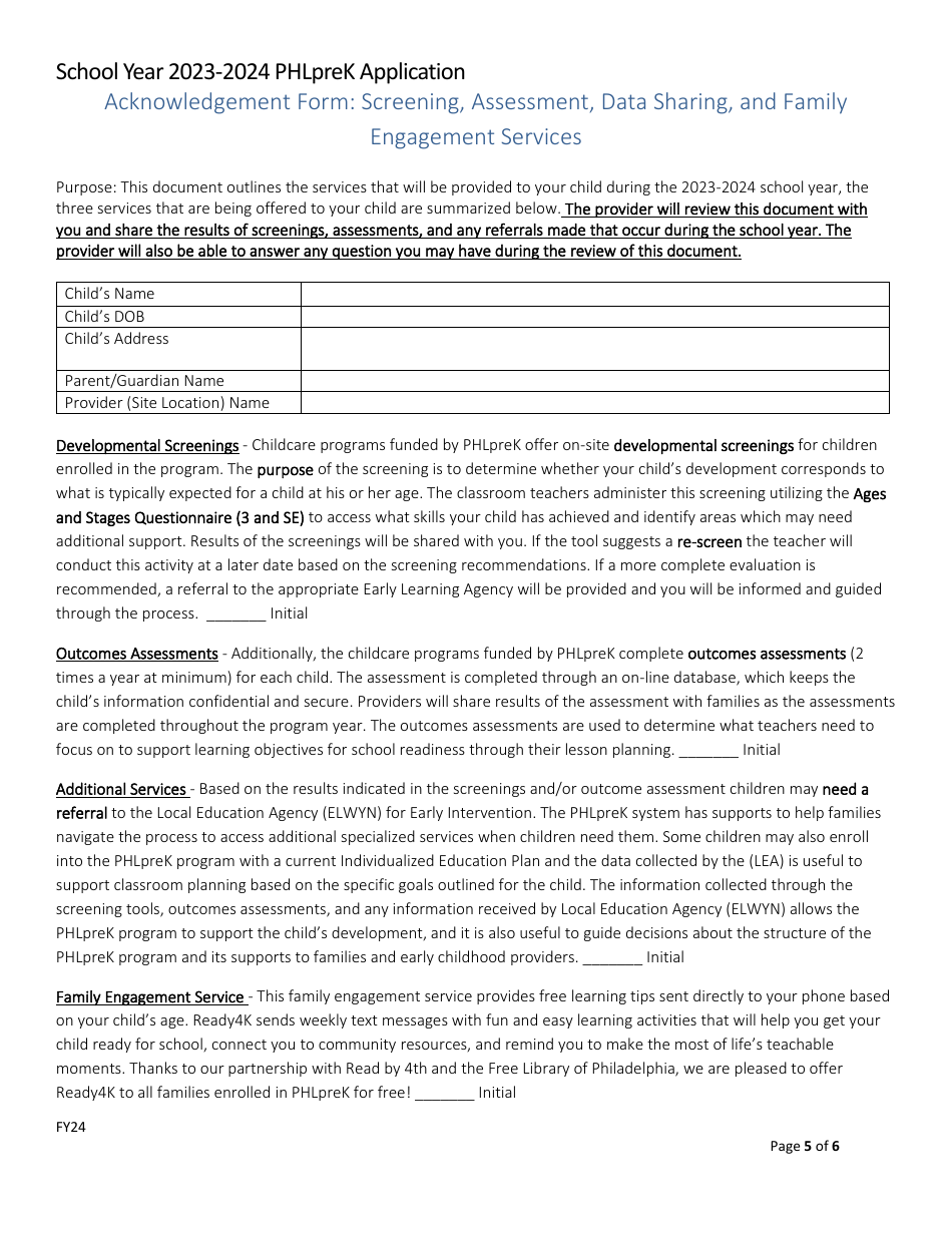 Phlprek Application - City of Philadelphia, Pennsylvania, Page 5