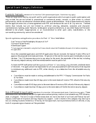 Special Events Permit Application - Events and Festivals - City of Philadelphia, Pennsylvania, Page 3