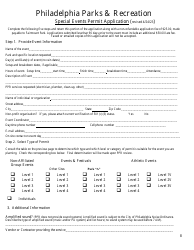Special Events Permit Application - Events and Festivals - City of Philadelphia, Pennsylvania, Page 8