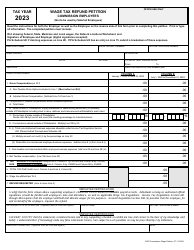 Document preview: Wage Tax Refund Petition - Commission Employees - City of Philadelphia, Pennsylvania, 2023
