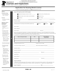Document preview: Form L_023_F (AB) Application for Housing Rental License - City of Philadelphia, Pennsylvania
