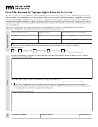 Form TRA Request for Taxpayer Rights Advocate Assistance - Minnesota