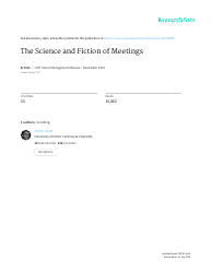 The Science and Fiction of Meetings - Steven G. Rogelberg, Cliff Scott and John Kello