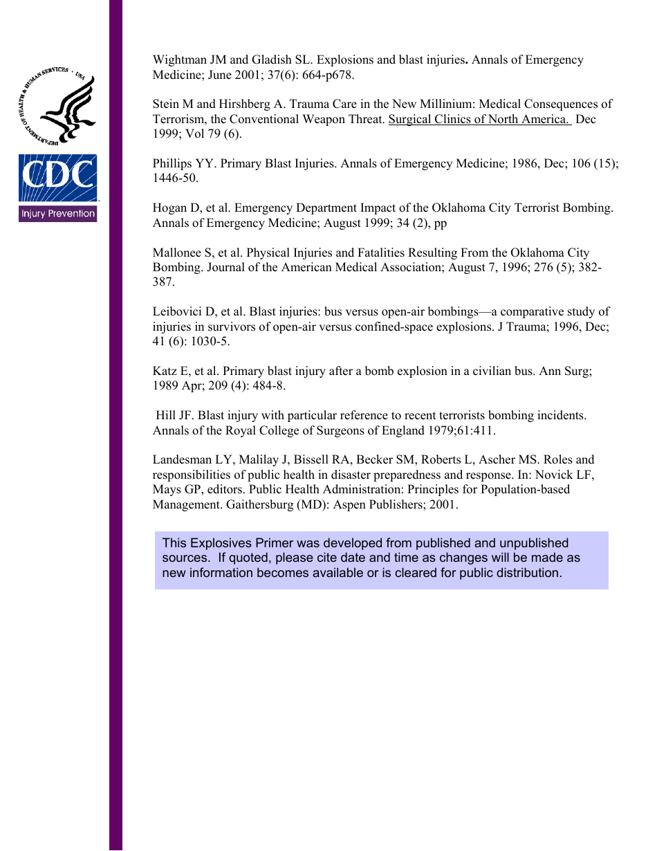 Explosions and Blast Injuries - a Primer for Clinicians, Page 7