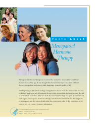 Document preview: Facts About Menopausal Hormone Therapy